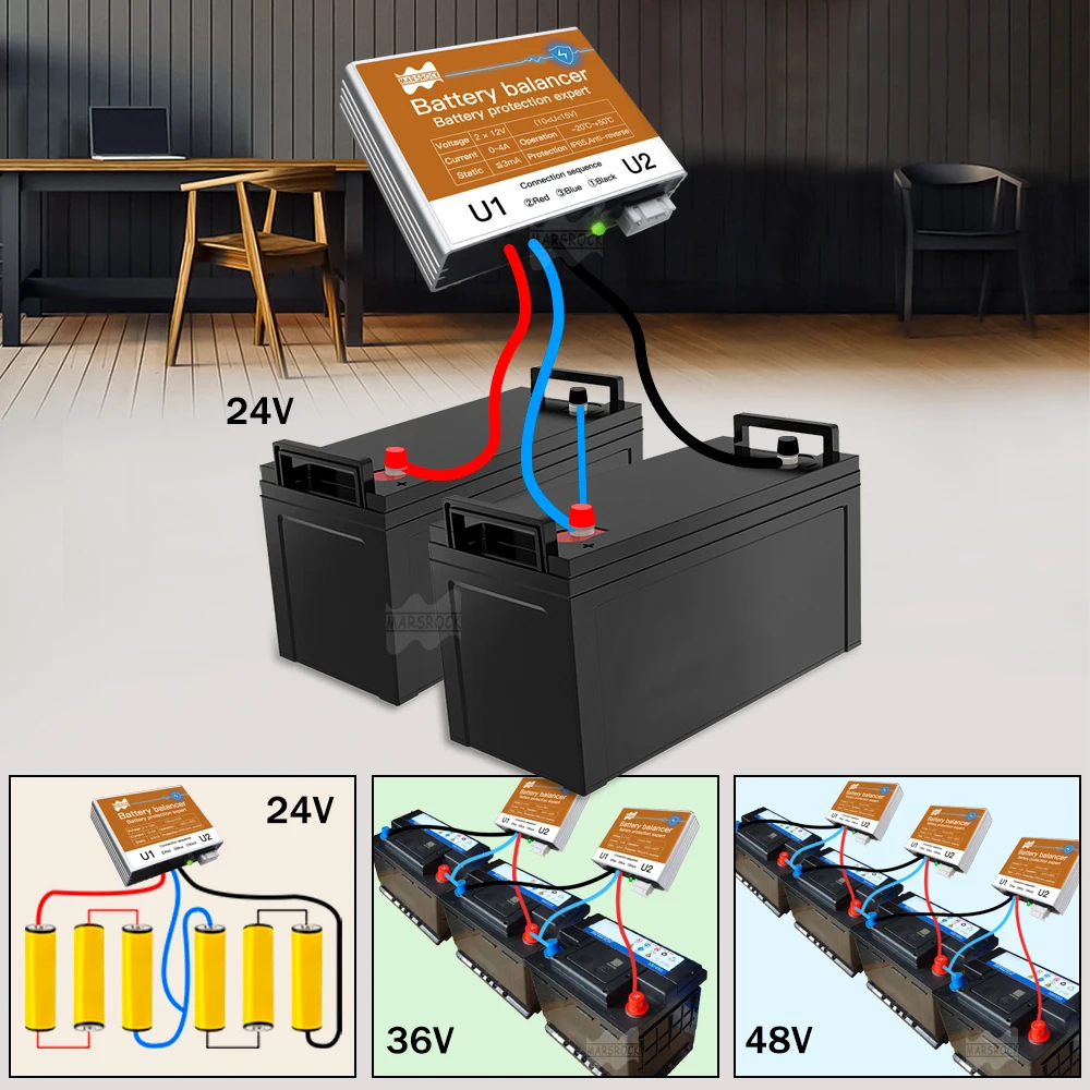 موازن البطارية يساوي 0 ~ 5A10 ~ 15 فولت لبطارية 12 فولت مع تطبيق بلوتوث بطارية طويلة خدمة الحياة ماكس 50% بطارية التعادل