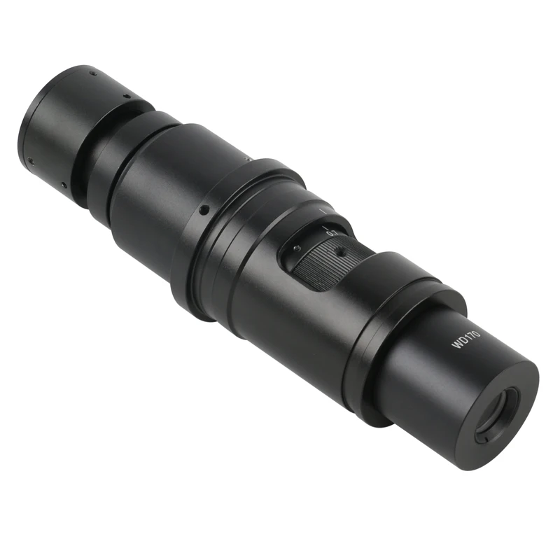 Kaca Pembesar Lensa Dudukan C Dapat Disesuaikan Parfokal 105X 160X 320X WD105 WD170 WD210 Tujuan untuk Kamera Mikroskop Video USB HDMI VGA