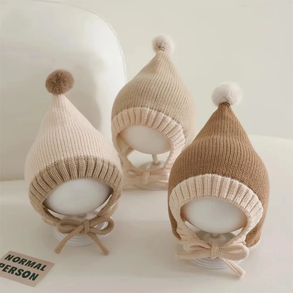

Cute Winter Knitted Hat Warm Soft Infant Toddler Cap Thicken Beanies Cap For Boys Girls