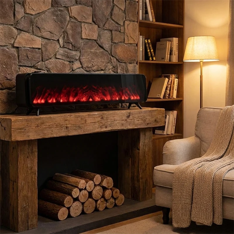 -For Modern  Flame Chimeneas Smart Heater Simple Home Decoration Living Room Humidifier Nordic Charcoal Outdoor Fireplace^