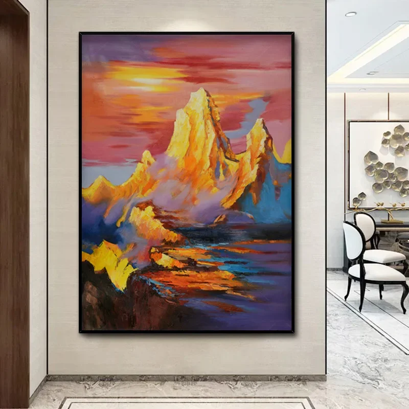 4156571  Digital oil painting living room decorative painting sofa background wall hanging painting