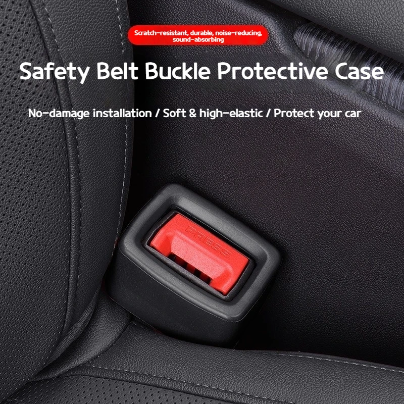 

Car seat belt socket protection cover lock silicone sleeve anti-collision and anti-scratch fixator interior protection universal