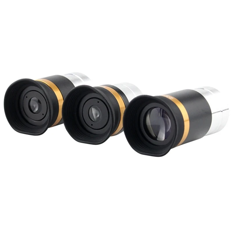 3PCS/SET 1.25 Inches 62 Degrees 4Mm 10Mm 23Mm Astronomical Telescope Aspheric Wide-Angle Eyepiece Combination Set