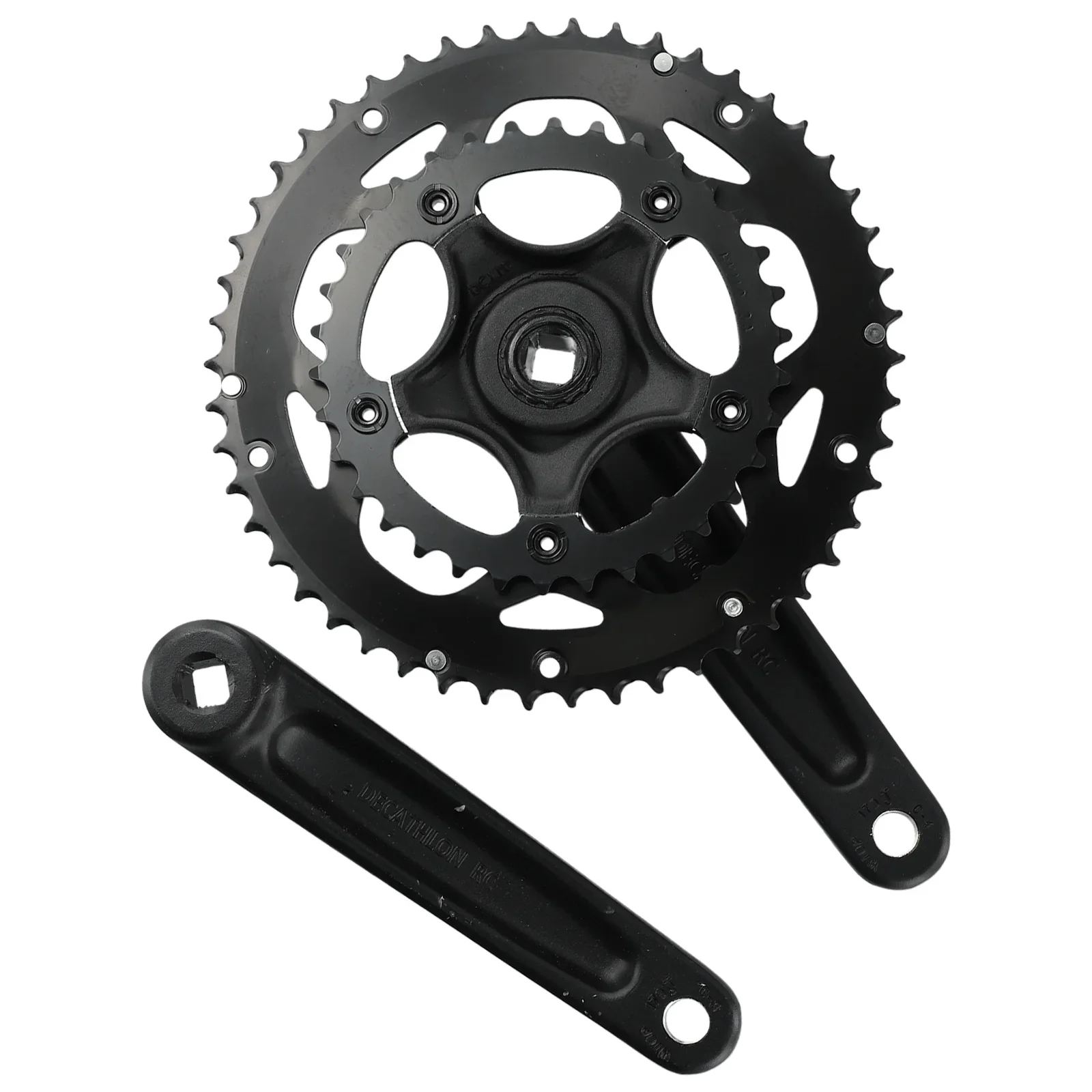 

Bike Bicycle Double Chainwheel Cranket Cycling Double MTB Crankset Chainset Road Bike Square 170mm 34/50T AL6061 Aluminum Alloy