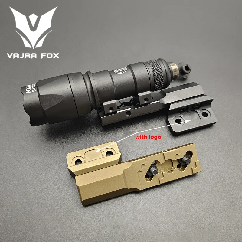 Tactical MLOK Scout Light RM45 Offset Mount Airsoft Surefir M300 M600 Flashlight 20mm Rail Adapter Base Hunting Weapon Accessory