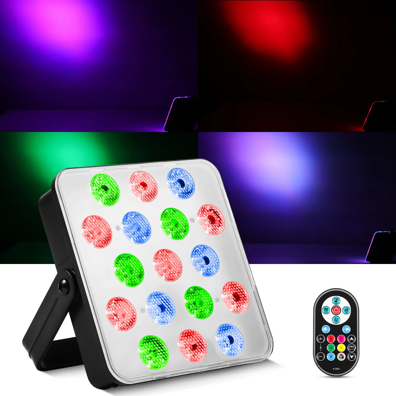 17 Beads LED Remote Control Full Color Pagoda Lamp Voice Controlled Stage Lighting Wedding KTV Bar Background Projection Lamp