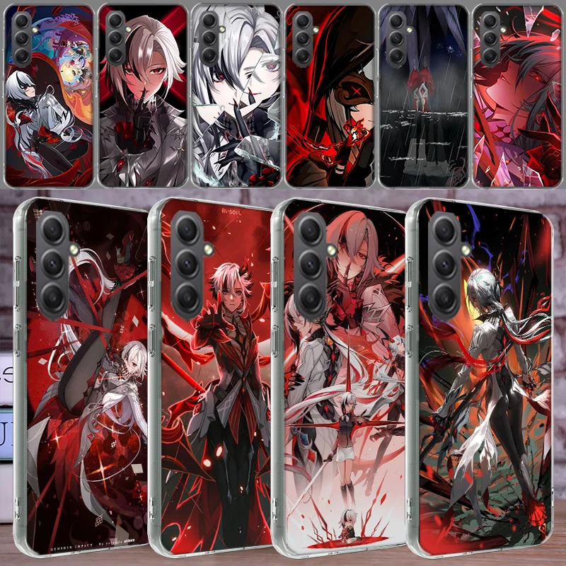 Arlecchino Genshin Impact Phone Case for Samsung A16 A26 A36 A56 A17 A37 A57 A07 A06 A02S A03 A04S A05S Galaxy Note 20 10 A50S A