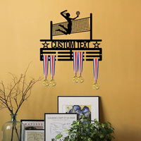 Custom Women's Volleyball Team Player Medal Hanger,Medal Holder Display,Rack For Award And Ribbon Tiered Player Birthday Gifts