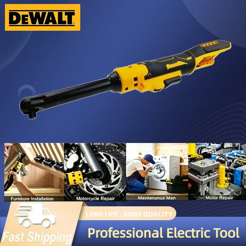

DEWALT Portable Cordless Drive Wrench 6-inch Extended Head 3/8'' 220N.M Electric Ratchet Wrench for Nut And Bolt Disassembly