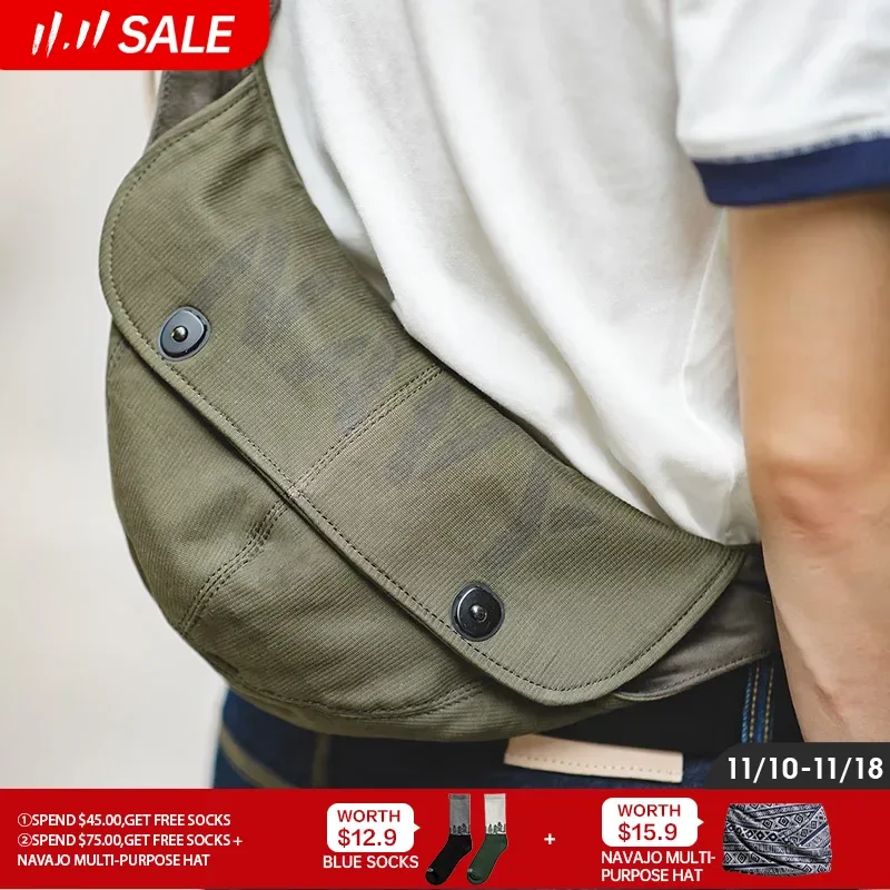 

Maden Retro Green Shoulder Bag n1 Navy Deck Bag Multifunctional Suede Lining Hats Warm Windproof Hat Detachable Dual Usage