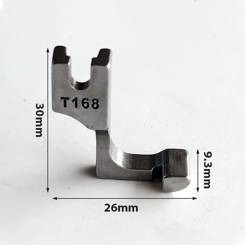 S518L/T168 Industrial Sewing Machine Lockstitch Machine Flat Steel Single-Sided Invisible Zipper Presser Foot Sewing Tool