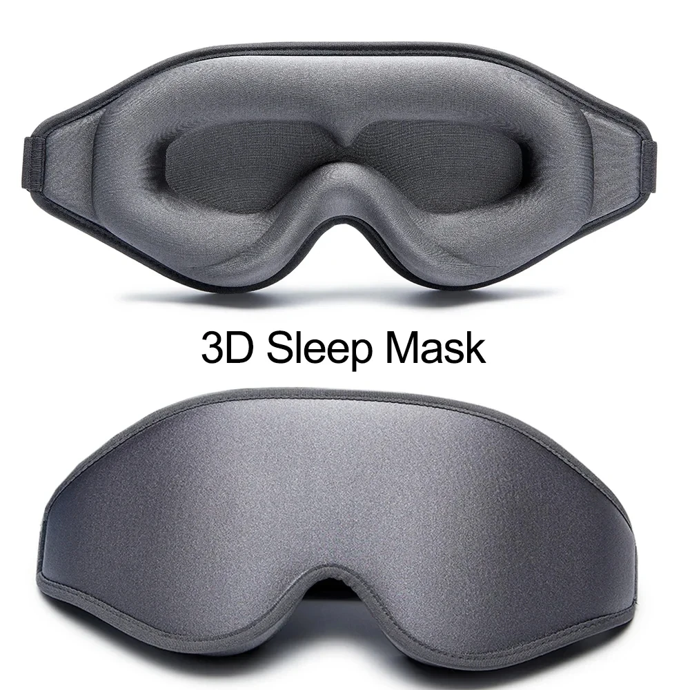 3D Sleep Mask Blindfold Sleeping Aid Eye Mask Soft Memory Foam Face Mask Eyeshade 99% Blockout Light Slaapmasker Eye Cover Patch image 6