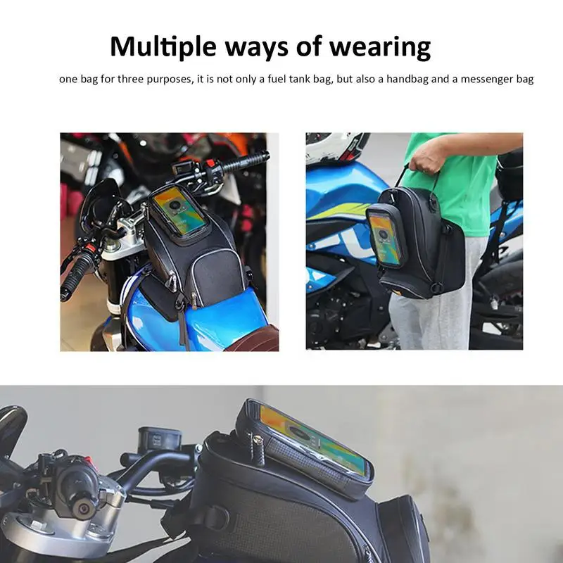 Motorcycle Tank Bag Universal Bike Grocery Bag Long Drive Bottle Item Holder Mobile GPS Map Container Vehicle Accessories