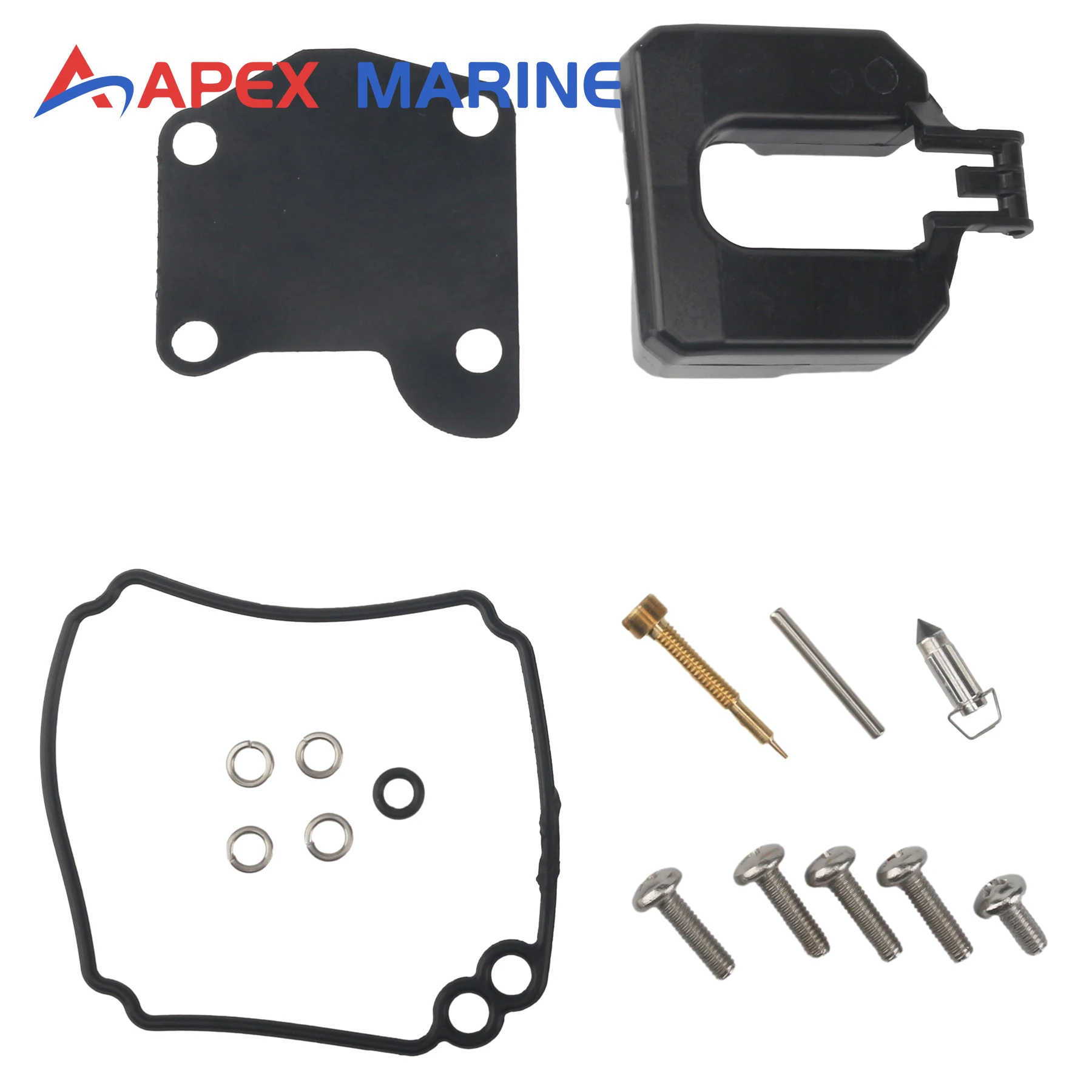 63V-W0093-00 Carb Repair Kit Replacement Fits for Outboard Yamaha 2-Stroke 9.9HP 15HP Boat Engine Part 63V-W0093-01 18-7058