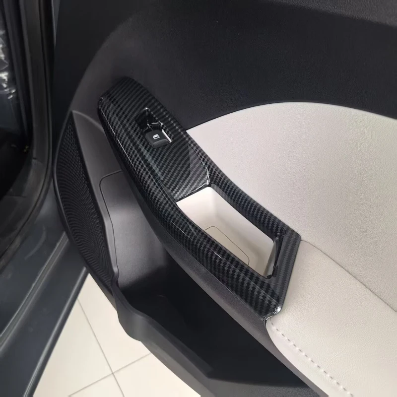 LHD RHD لـ MG3 Hybrid 2024 2025 ABS ألياف الكربون باب السيارة مسند الذراع نافذة التبديل زر رفع لوحة الإطار الملحقات