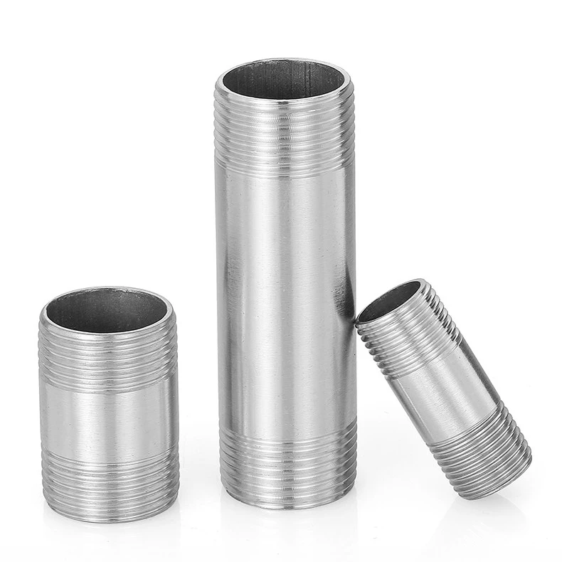 Stainless Steel Threaded Extension Pipe 1/2 3/4 1 Bsp Length 38mm 100mm 150mm 200mm 300mm 400mm 500mm Connector Pipe Fittings