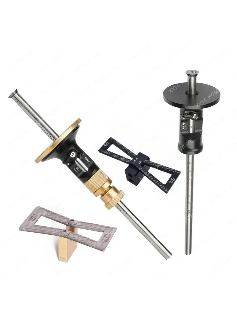 Dovetail Jig Wheel Marking Gauge Tool Set Woodworking Scriber Aluminum Alloy Linear Drawing Mortise Measuring Ruler Wood Joints