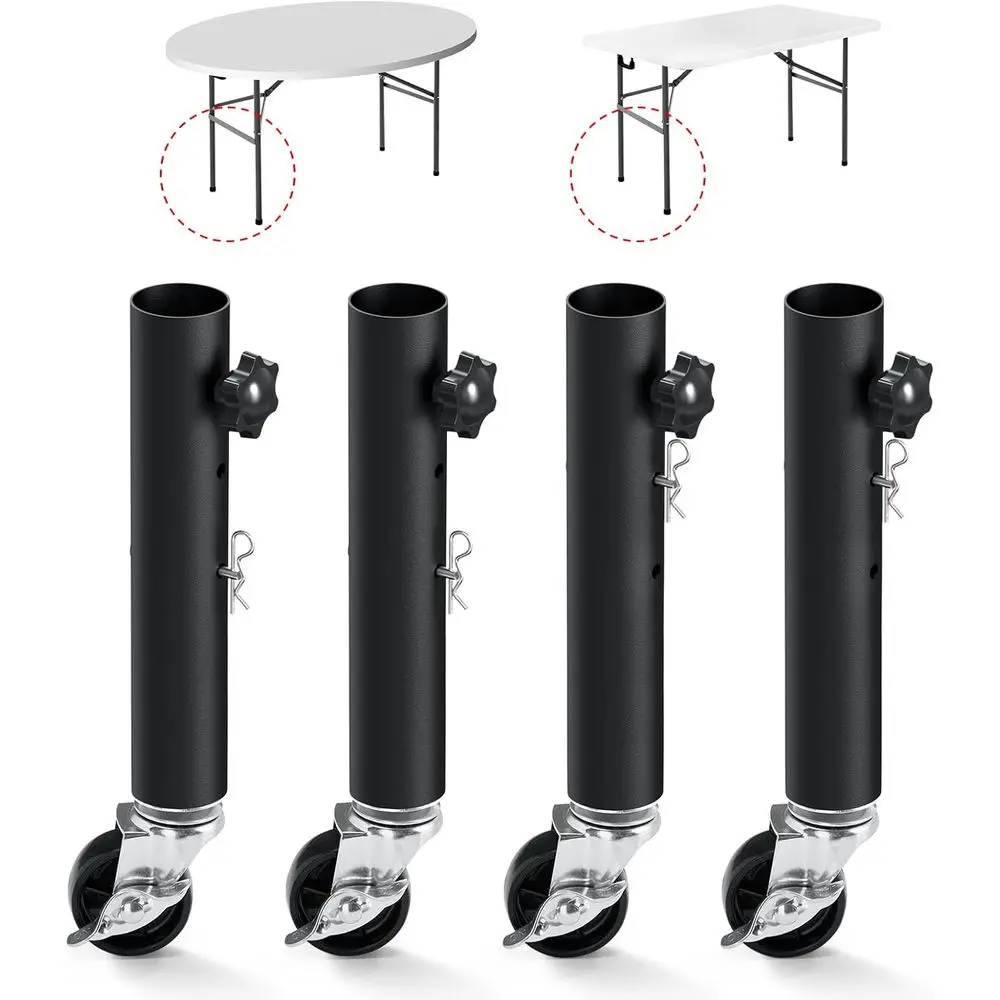 

Регулируемые ножки-удлинители для стола с усиленными роликами, 2 уровня/высоты регулировки (комплект из 4 шт., 10,6 дюйма)