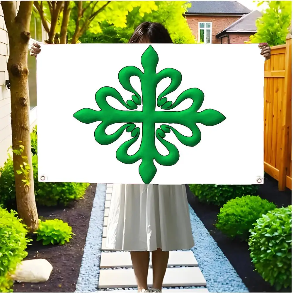 order chivalry Order of Alcantara Flags Borderless four-ring ornament indoor outdoor decoration effortless to hang