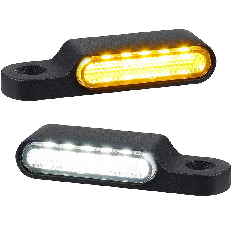 2Pcs Motorcycle Mini LED Turn Signal Running Lights Handlebar Blinker Indicators Lamps For Harley Davidson Touring Accessories