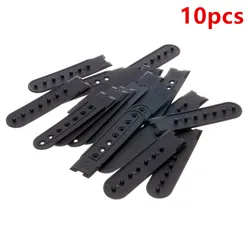 10 Sets Snapback Strap Replacement with 7 Holes Black Hat Repair Fastener Buckle Clip Extender for Baseball Cap Hat Accessories