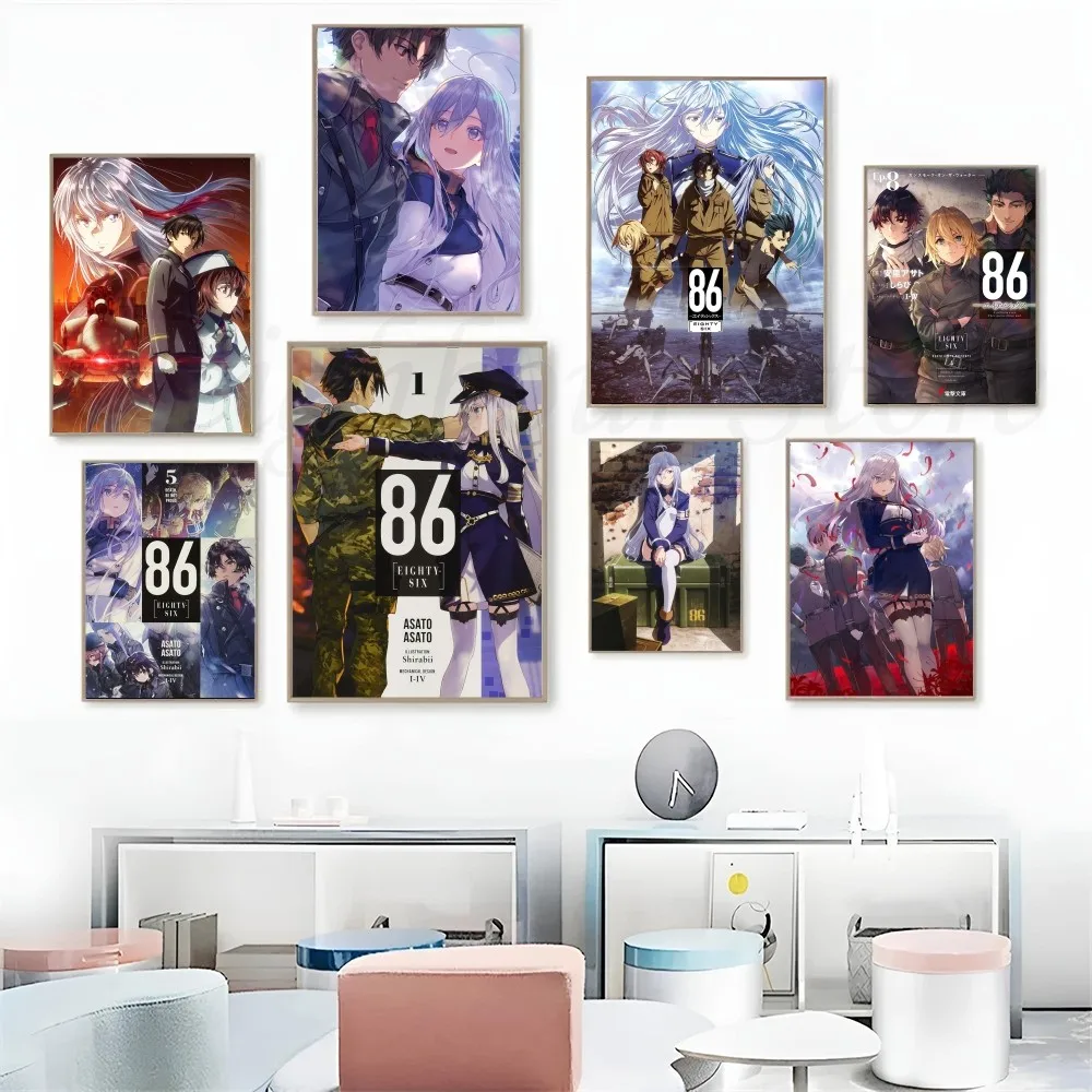 1pc Anime 86 Eighty Six Poster Art Poster Waterproof Paper Sticker Coffee House Bar Room Wall Decor