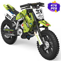 Technical Motorcycle Construction Kits, 1:10 Scale Model, Compatible with Lego Bricks, Building Blocks Toys for Boys & Adults