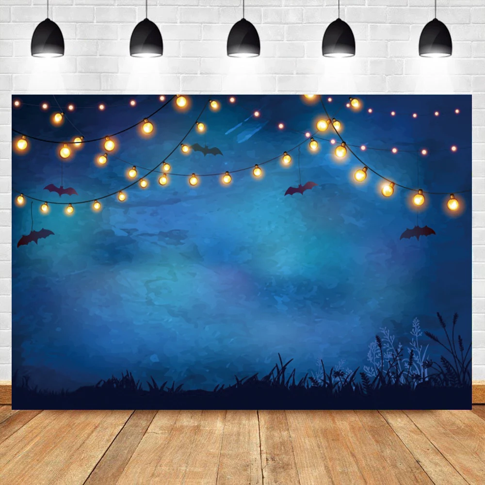 Feliz Halloween festivales calabaza luces murciélago al aire libre Horrible escénico fondo fotográfico foto telón de fondo estudio fotográfico