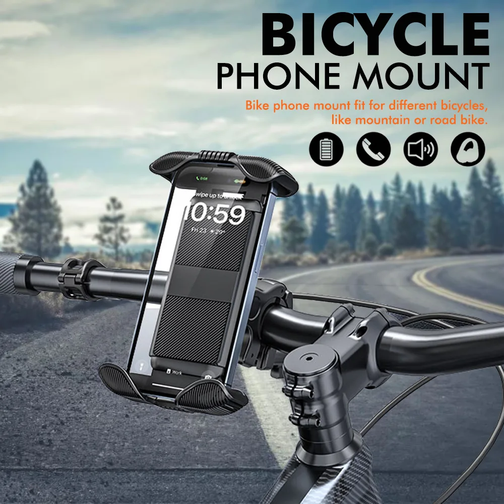 Rearview Mirror Handlebar Bicycle Riding Bracket Mountain Bike Cell Phone Holder Motorcycle Bracket Outdoor Navigation Universal