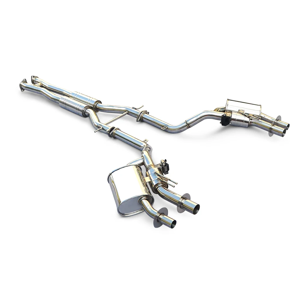 Stainless steel cat-back exhaust pipe for Kia Stinger 3.3T 2018-2024 Exhaust muffler with valve exhaust system