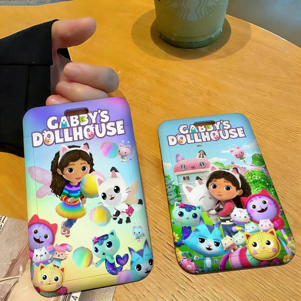 

Держатели для банковских и кредитных карт G-Gabbys Cartoon D-Dollhouse с длинным шнурком, чехлы для удостоверений сотрудников, аксессуары