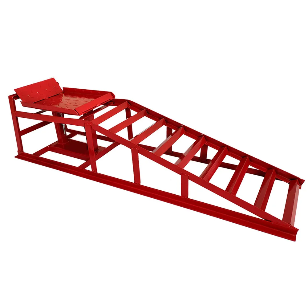 1 Pcs Car Ramp Red Metal Repair Anti Slip Slope Automotive Repair Tools Tire Ramp Wheel Anti Slip Ramp MOQ 2 Pcs