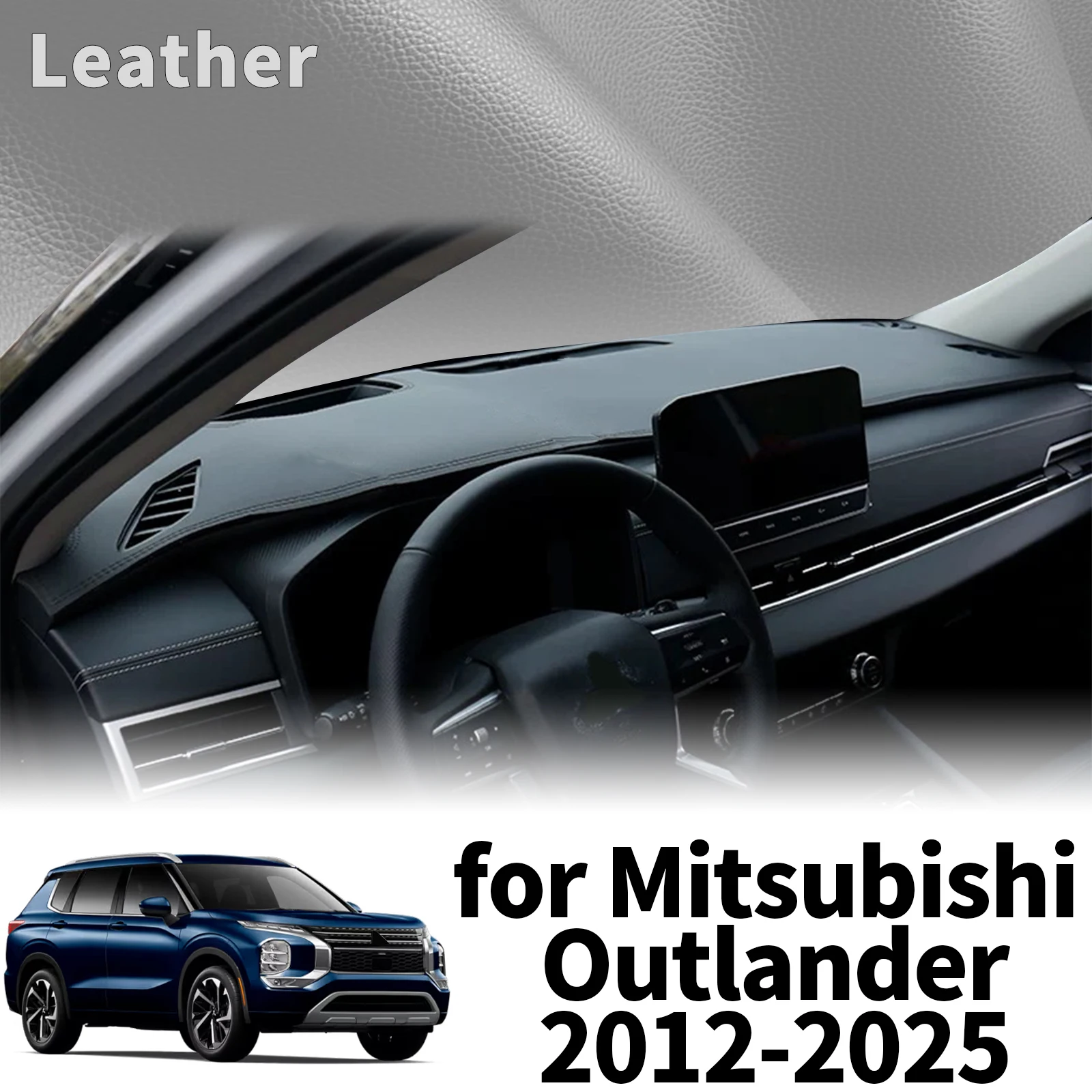 

fit for Mitsubishi Outlander 2022-2025 PHEV LOGO Dashmat Car Accessories Dashboard Cover Pad DashMat Sunshade Protective Carpet