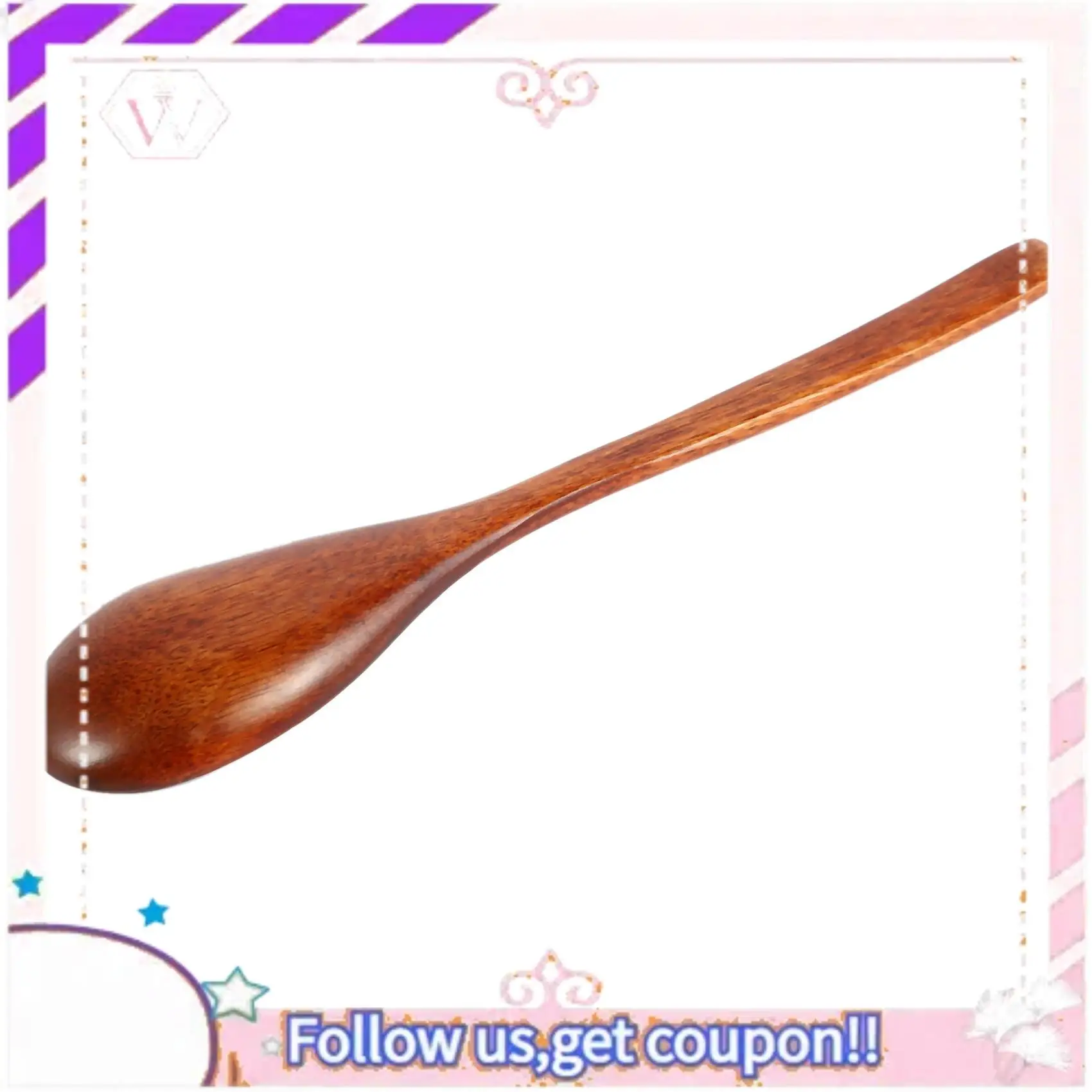 

Y74A-ложки, деревянная ложка для супа, 15 шт., экологически чистая посуда, натуральный эллипс, деревянный ковш, набор ложек для еды, перемешивания