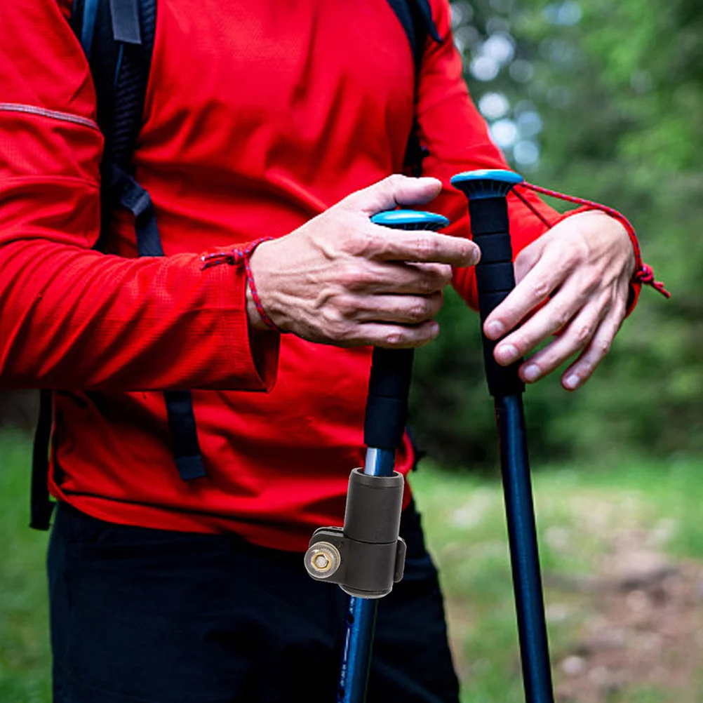 

2pcs Trekking Pole External Lock Rubber Fastener Hiking Walking Stick Durable Non-Slip Outdoor Climbing for Backpacking