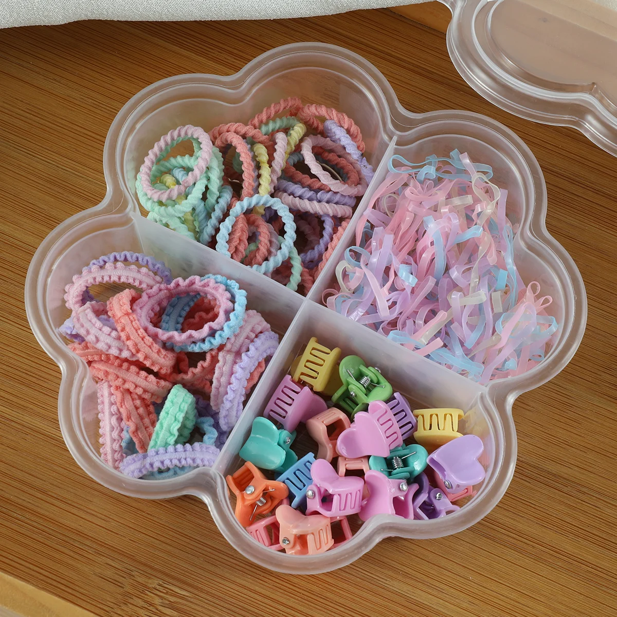 230/350Pcs Box Girls Hair Accessories Set Colorful Rubber Band Small Hair Clips Children Headband Barrettes Kids Accessories