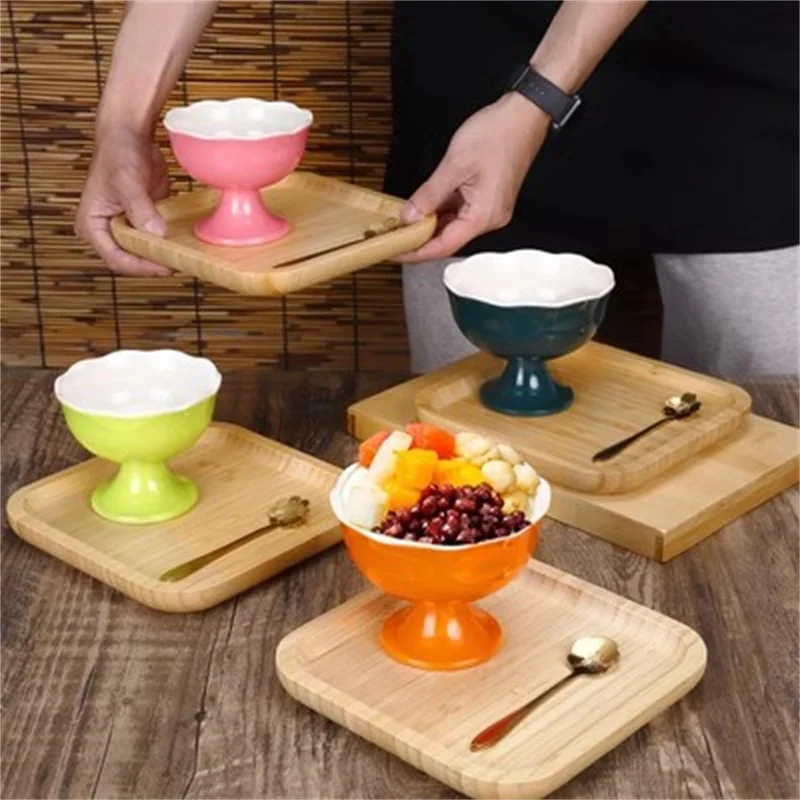 Smoothie Bowl Creative Melamine Dinnerware Set Snack Bar Anti Drop Large Ice Cream Dessert Ware Commercial Buffet Food Display