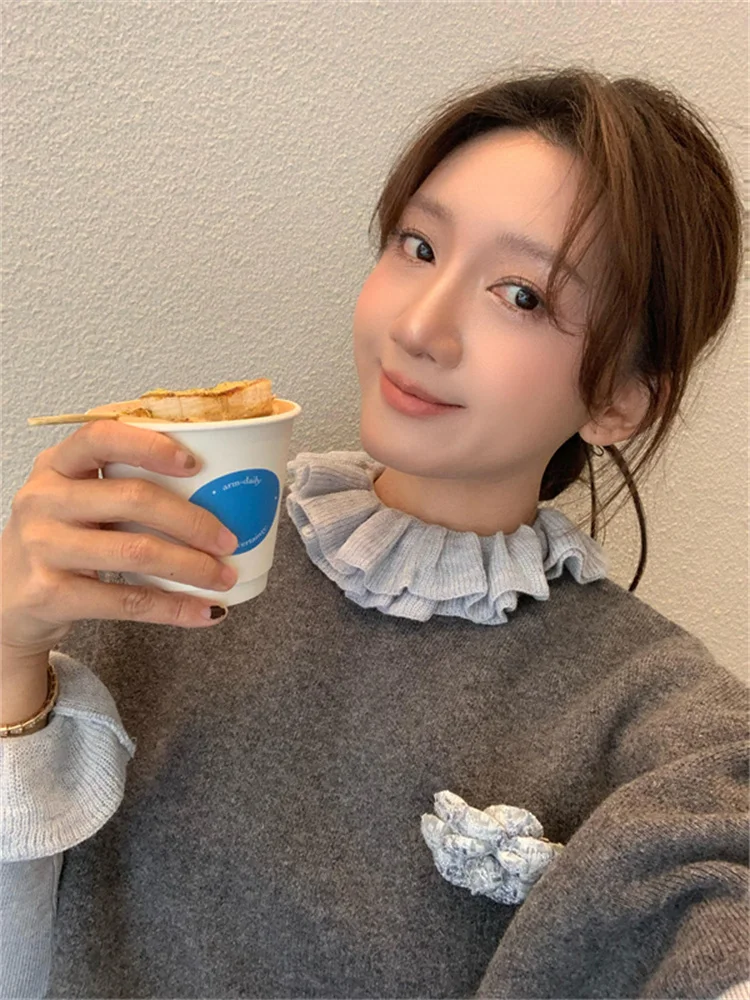 Ele Doll Kragen Strickpullover Damen Faionable Frühling Neue High-End Einzigartige Super Schöne Top Koreanische Sle Long Sve