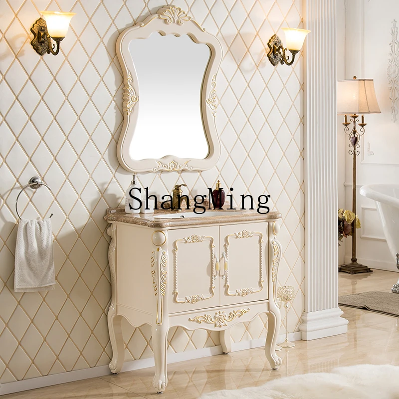 

CL washbasin toilet retro washstand floor cabinetbathroom cabinet combination modern simple