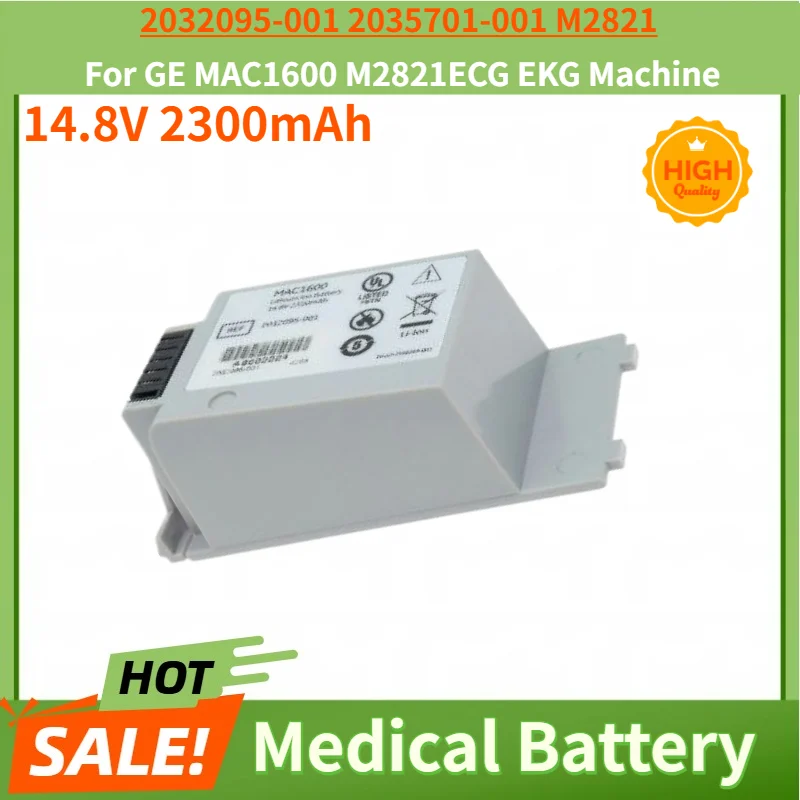 

2032095-001 2035701-001 M2821 Medical Battery for GE MAC1600 M2821ECG EKG Machine High Quality Replacement Battery 14.8V 2300mAh