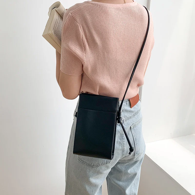 Bolso cruzado de piel sintética para mujer, bandolera Coreana de hombro, marca de lujo, para teléfono, verano, 2023