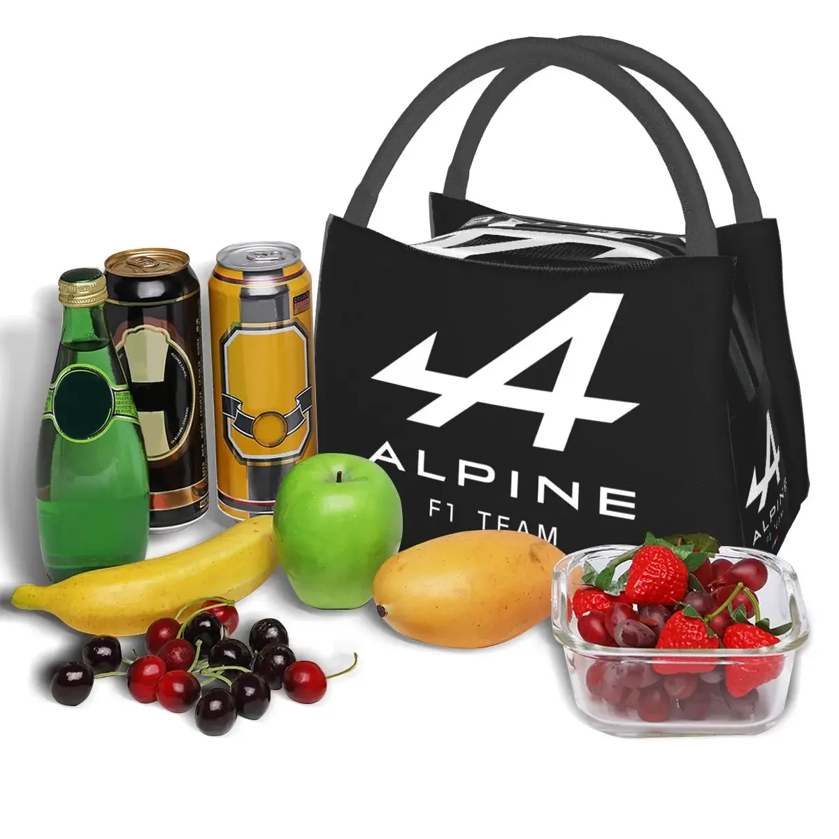 Alpine F1 Team Logo para hombre, bolsa de almuerzo aislante, portátil, para Picnic, viaje, de lona