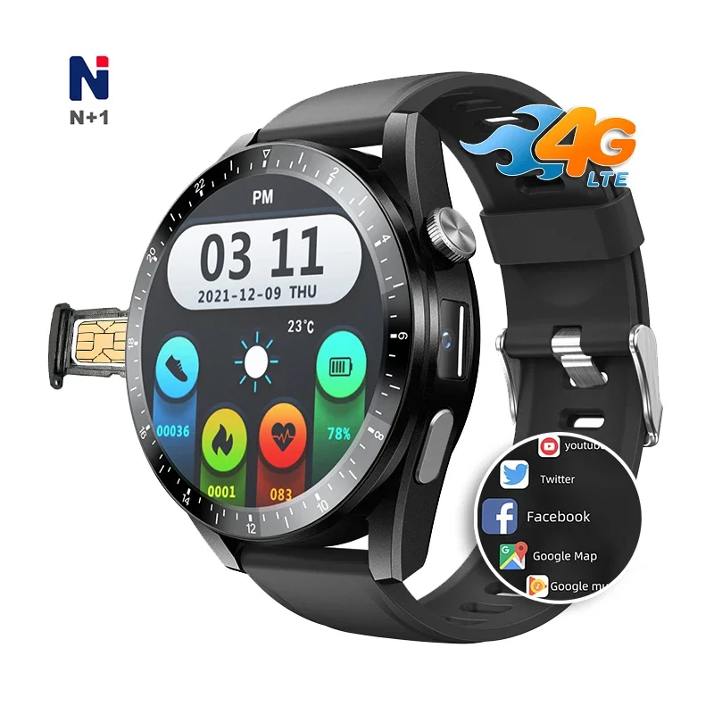 Touch Screen 4G SIM call phone  health monitoring  gps  NMK07 smart watch for man