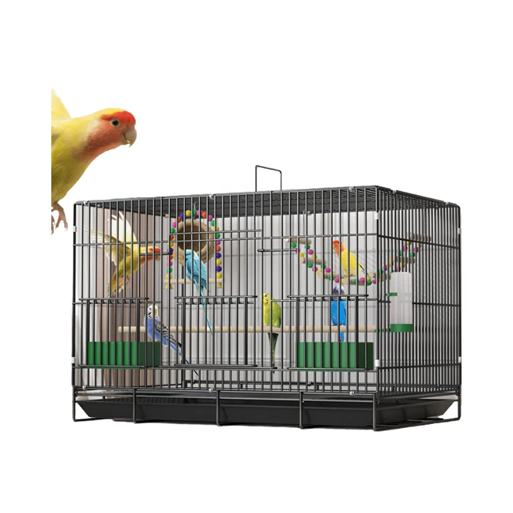 

Iron Bird Breeding Cage Large Luxury Foldable Solid Pattern Button Outdoor Suitable Bird House for Birds