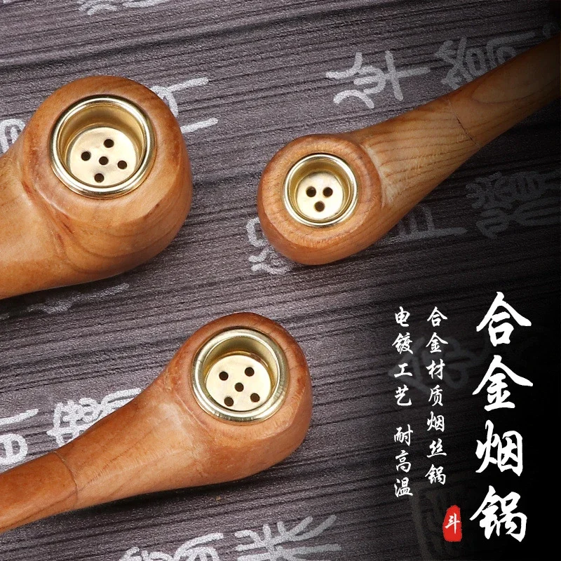 Solid Wood Classic Pipe Smoking High Quality New Design Wood Tobacco Pipe Free Smoke Smoking Accessories