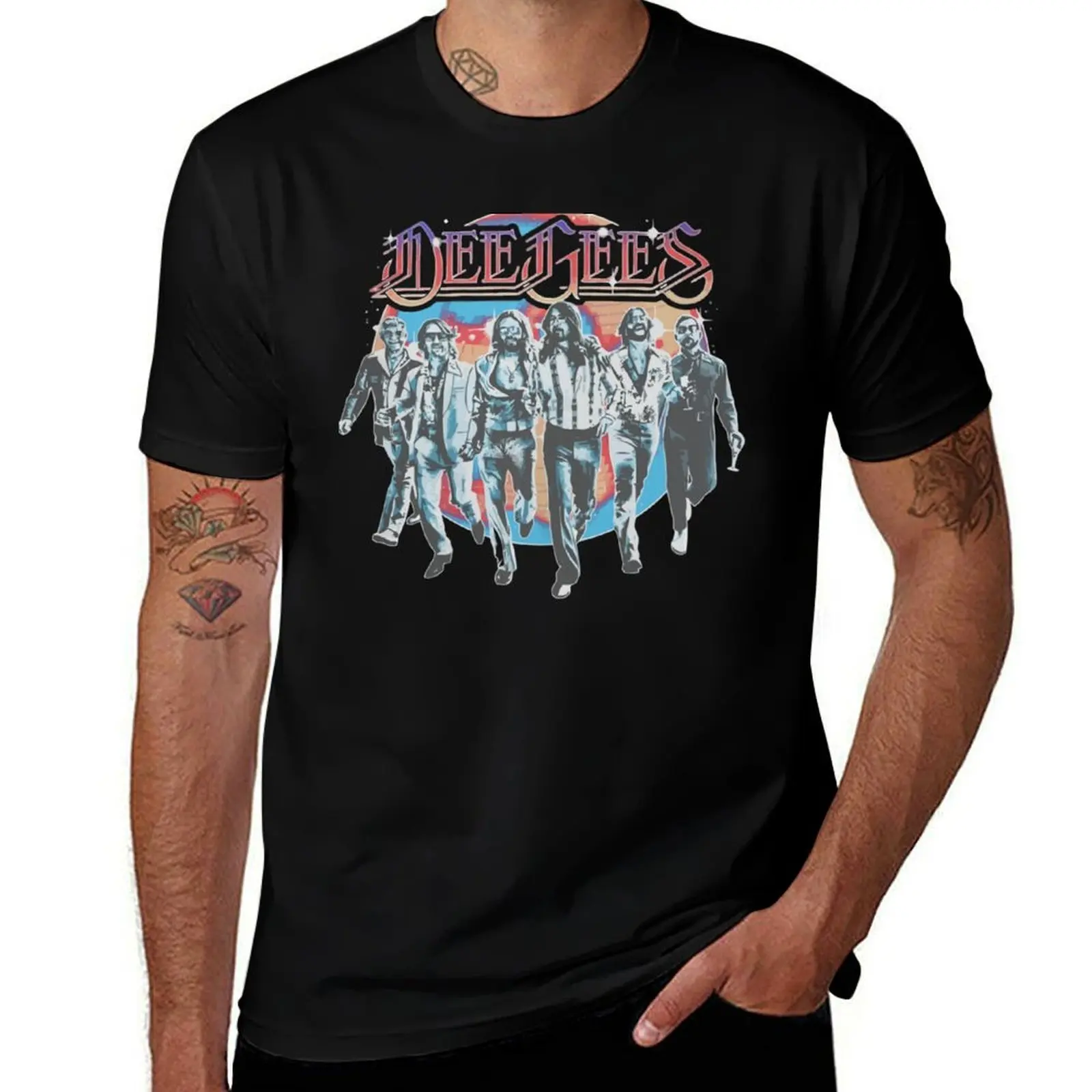 Dee Gees - Disco Ball Logo T-Shirt man t shirt graphic T-Shirt