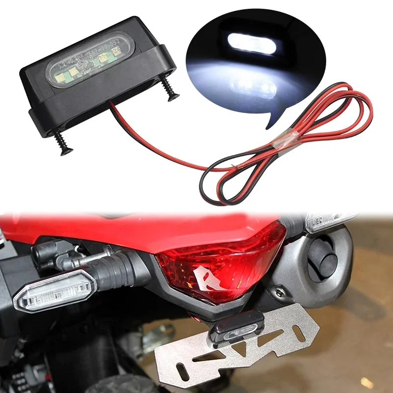 

Универсальная подсветка номерного знака мотоцикла, 12 В, 4 светодиода, 0,2 Вт, задняя подсветка номерного знака с Emark