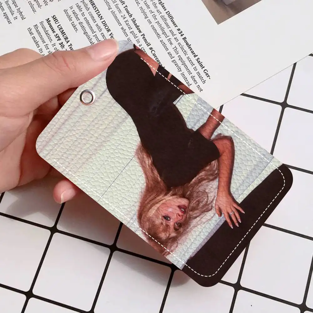 المغني S-سابرينا نجار شارة حامل المفاتيح للبنك الأعمال حامل بطاقة العمل بطاقة الطالب واقية بطاقة الحافلة