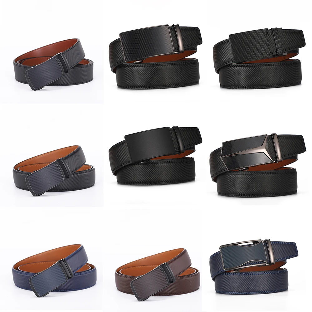 

Men's Automatic Buckle Belt, Cowhide, Thorn, Fashionable, Hundred, Trendy