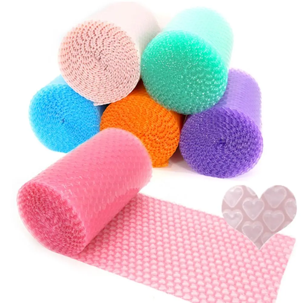 Lovely 6M Heart Shape Bubble Wrap Thicked Shockproof Buffer Packaging Packaging Buffer Bubble Paper Foam Roll Party Decor